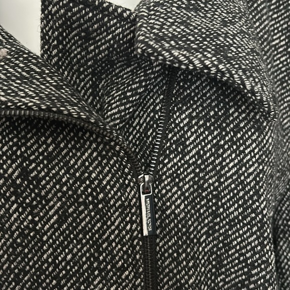 Michael Kors, Woman's Size 3X Black and Grey Trench Coat - Picture 5 of 9